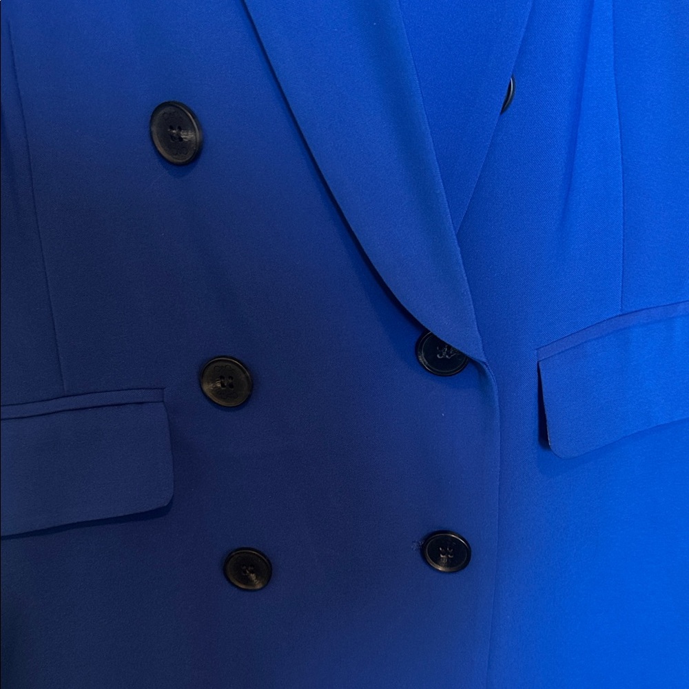 CeCe Cobalt Blue Double-Breasted Blazer - Picture 3 of 6
